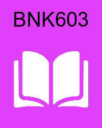VU BNK603 Solved Past Papers