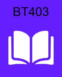 VU BT403 - Agriculture Biotechnology  handouts/book/e-book