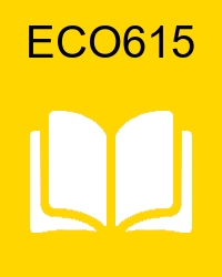 VU ECO615 Lectures
