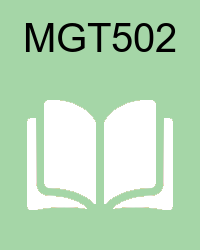 VU MGT502 - Organizational Behaviour handouts/book/e-book