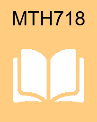 VU MTH718 Book