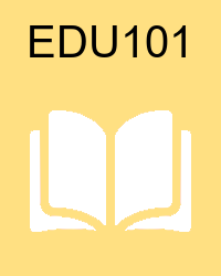 vu edu101  - Foundations of Education handouts