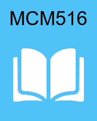 vu mcm516  Video Lectures